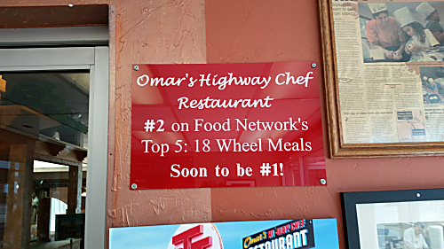 Omar's Food Network Sign