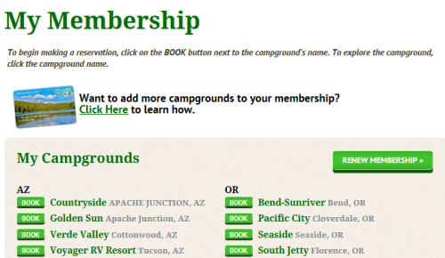 TT My Membership Page