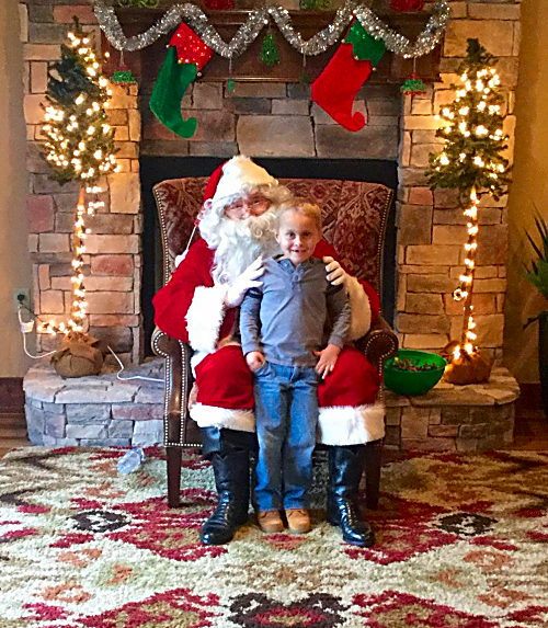 Landon with Santa 2015 -1