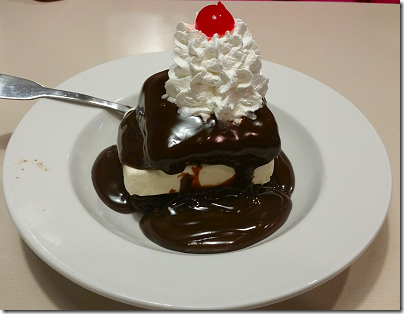 Shoney's Hot Fudge Cake