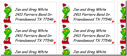 Grinch Christmas Labels