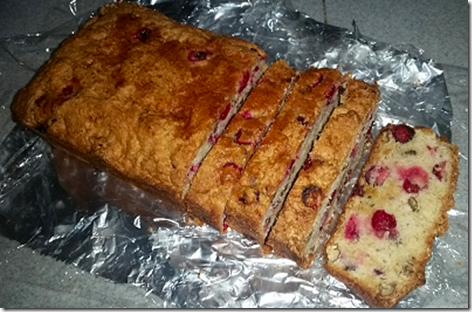 Jan's Cranberry Orange Nut Bread Sliced