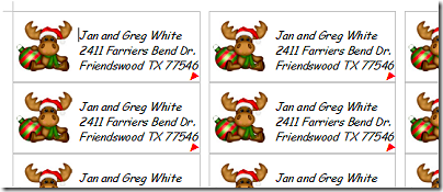 Moose Christmas Labels