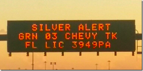 Silver Alert Sign