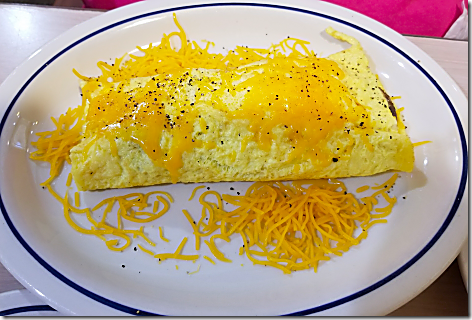 IHOP Cheddar and Mushroom Omelet