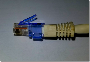 RJ-45 Clip in Use