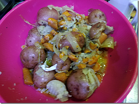 Instant Pot Pot Roast Veggies Cooked