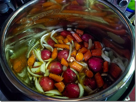 Instant Pot Pot Roast Veggies in Pot
