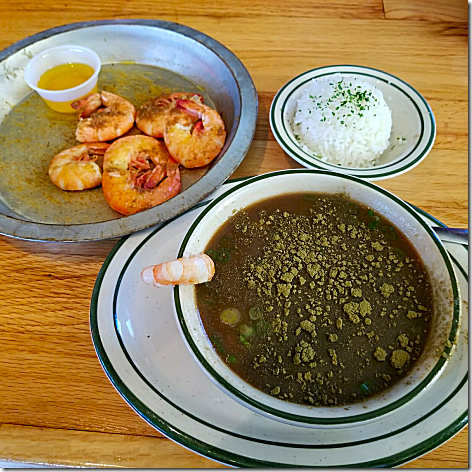 Floyd's Shrimp Gumbo and Boild Shrimp