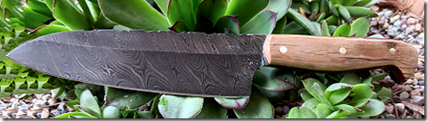 Small Chef Knife with Mammoth Tusk