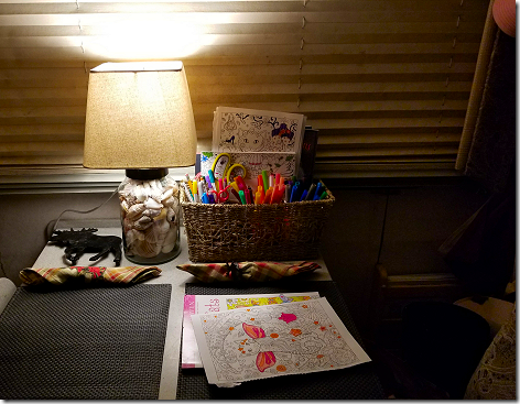 Shell Lamp on Table