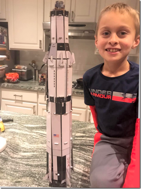 Landon and Smithsonian Rocket