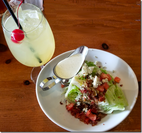 Saltgrass Valentine's Wedge Salad and Drink