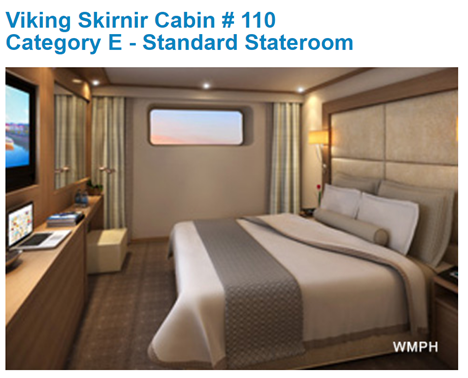 Viking Skirnir Cabin 110 - Category E - Standard Stateroom 110 on iCruise.com