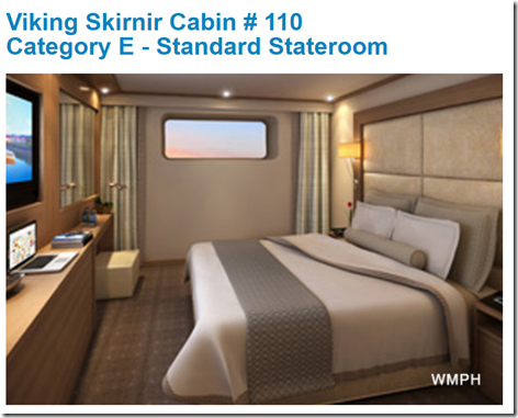 Viking Skirnir Cabin 110 - Category E - Standard Stateroom 110 on iCruise.com
