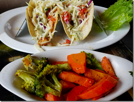 Crazy Alan's Grilled Shrimp Tacos and Grilled Veggies