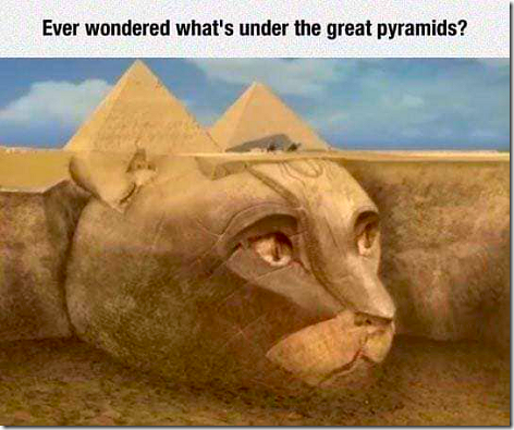 Cat Under Pyramids