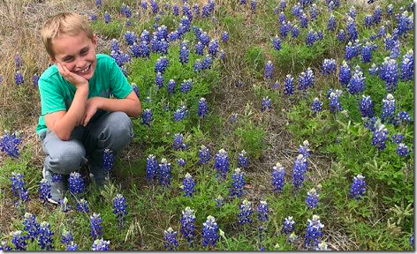 Landon in the Bluiebonnets