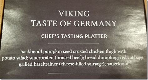 Cruising The Rhine Taste Of German Menu