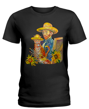 Van Gogh Cat Shirt