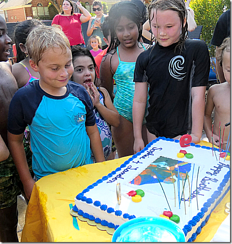 Landon's 9th Birthday Cake Cutting