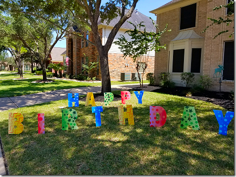 Landon's 9th Birthday Yard Happy Birthday