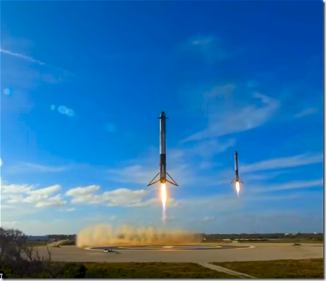 SpaceX Falcon Heavy Landing