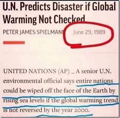 UN Predicts Global Disaster