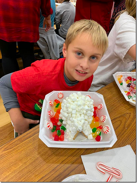 Landon's Gingerbread Igloo at School