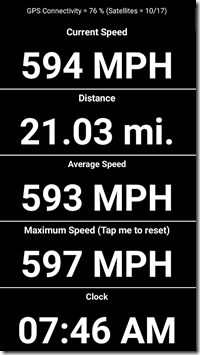 NY Trip Speedometer