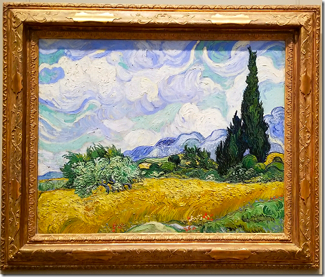 Van Gogh Wheat Field with Cypress
