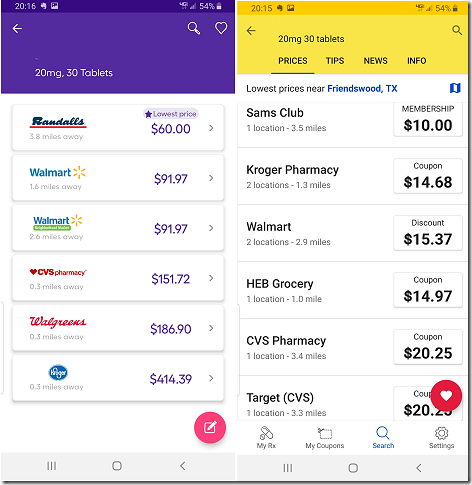 SingleCare vs GoodRs Sil