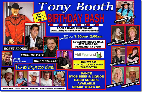 Tony Booth 2020 Birthday Bash