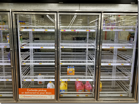 WalMart Bare OJ Shelf