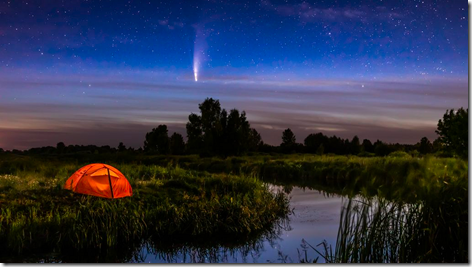 Comet NEOWISE over Tent