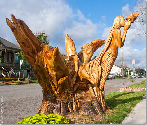 Galveston Carving Mermaid