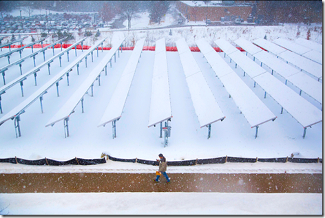 Snowed In Solar Panels