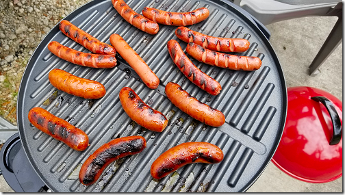 George Foreman Grill Hot Dogs and Sausages