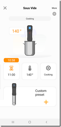 Sous Vide Phone App