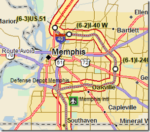Memphis Avoid Route