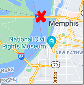 Memphis Map Route