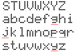5 x7 Dot Matrix Font