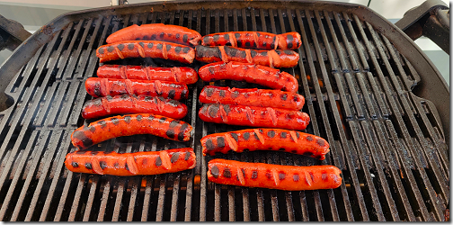 Hot Dogs and Brats on the Grill