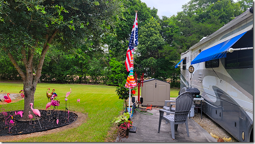 Patio with Flag