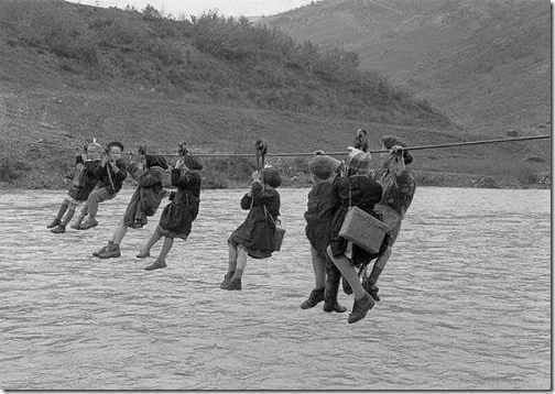 Kids Crossing River