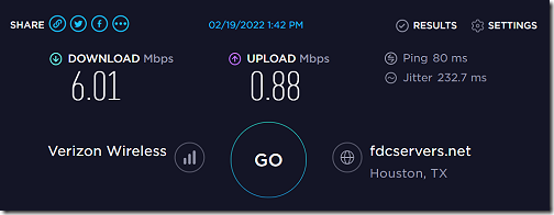 SpeedTest 5G Webster