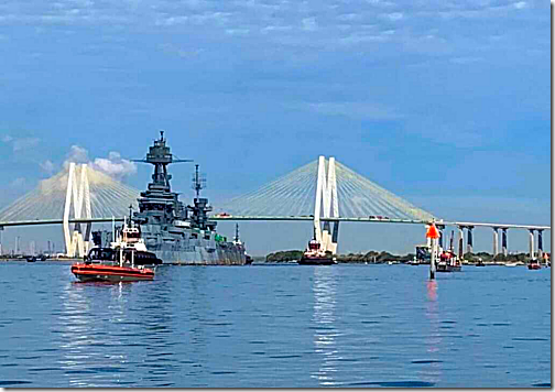 USS Texas On The Move