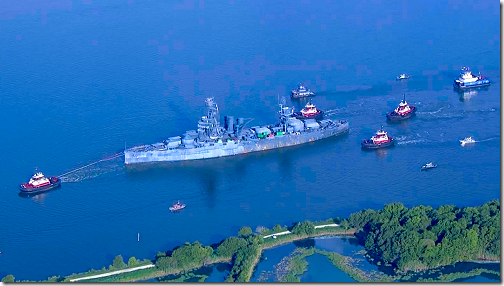 USS Texas On The Move 2