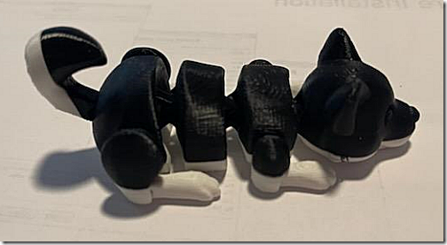 Ender 3 Pro 3D Printer Black & White Dog