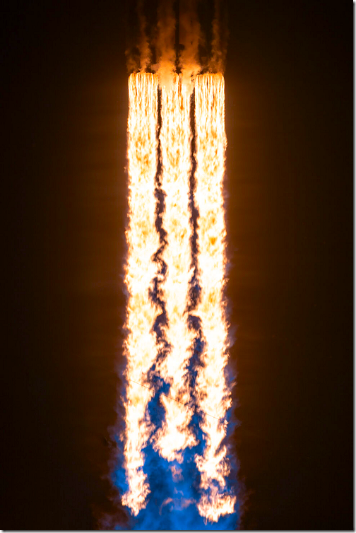 Falcon Heavy Launch Closeup